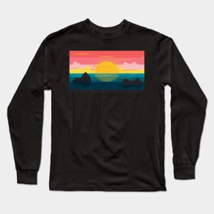 Sunset over the sea Long Sleeve T-Shirt